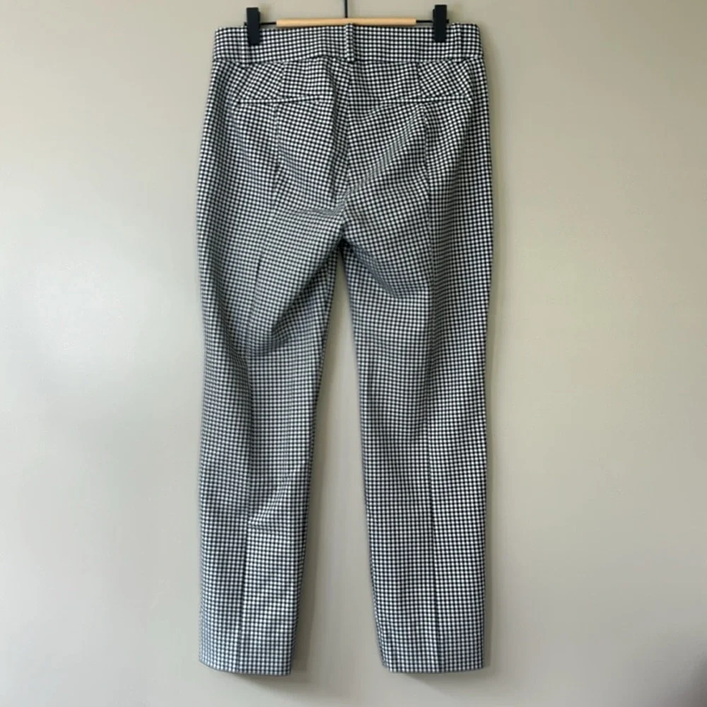 J.‎ Crew Cameron Gingham Pant Size 4 Black White Checks
